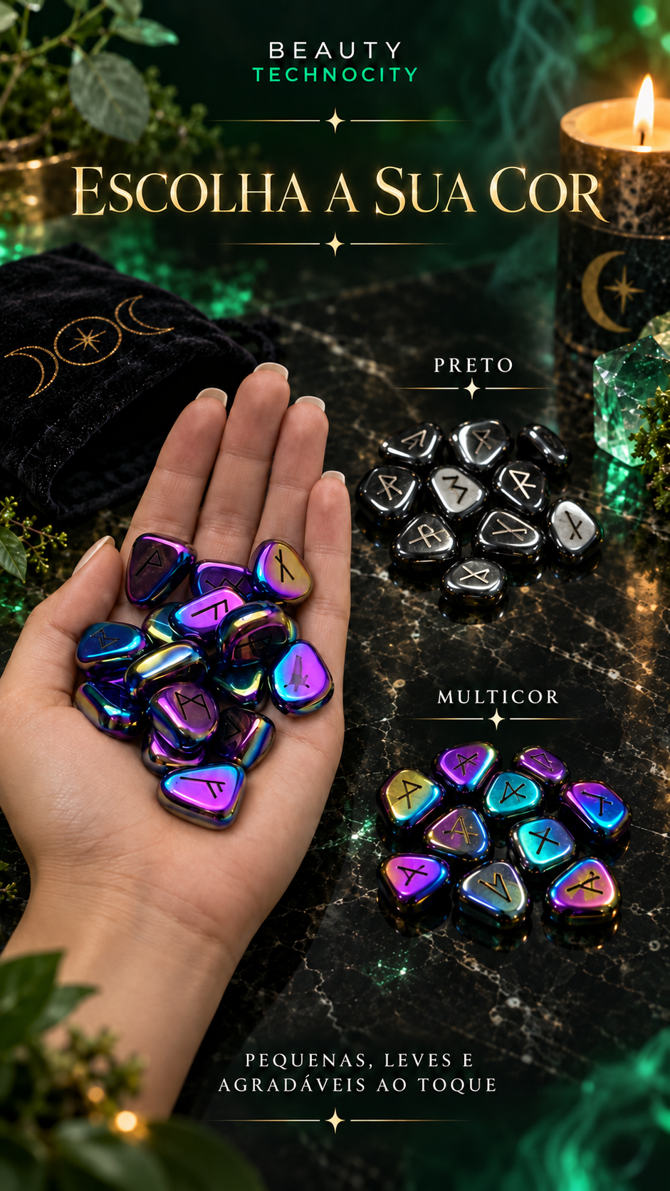 Conjunto de 25 Runas com Guia em Oferta 🎁