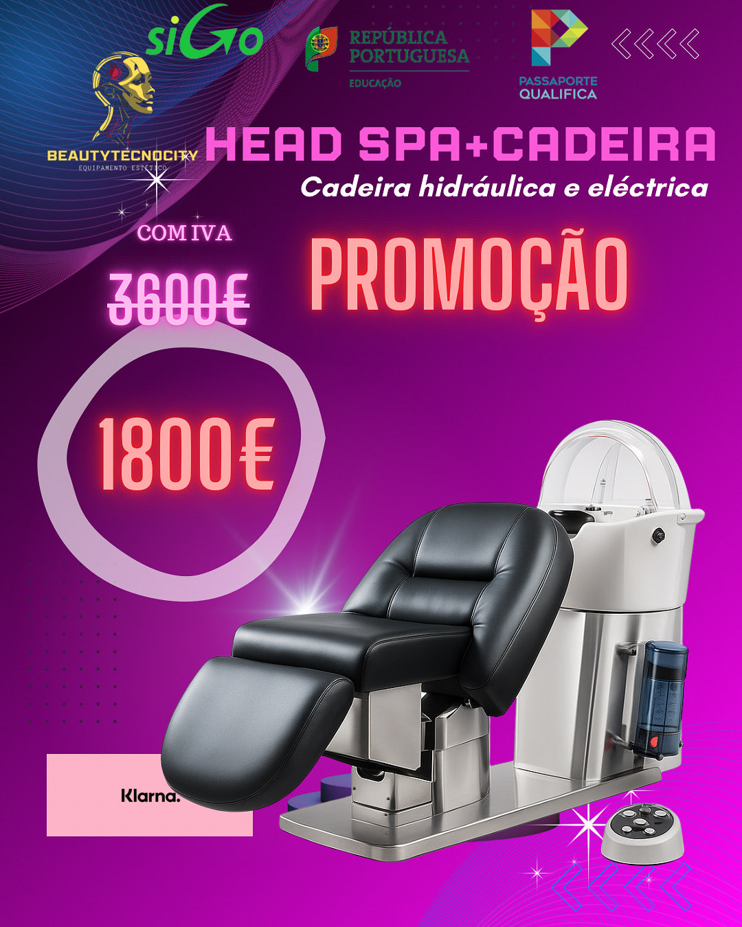 💆♀️ CADEIRA HEAD SPA COM MASSAGEM E VAPOR ✨
