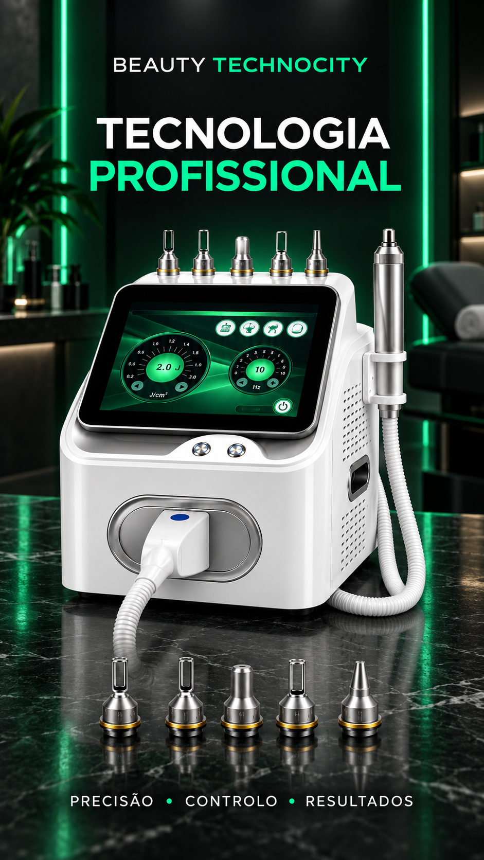Equipamento Portátil 2 em 1 — Laser Díodo + Picossegundo/Nd:YAG