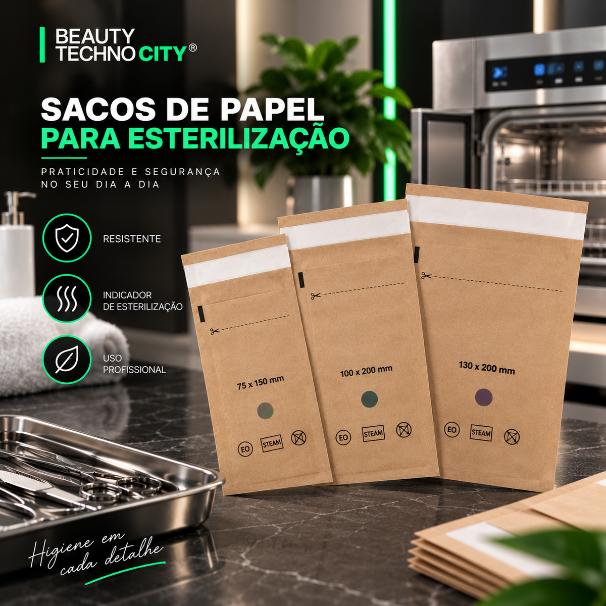 Sacos de Papel para Esterilização
