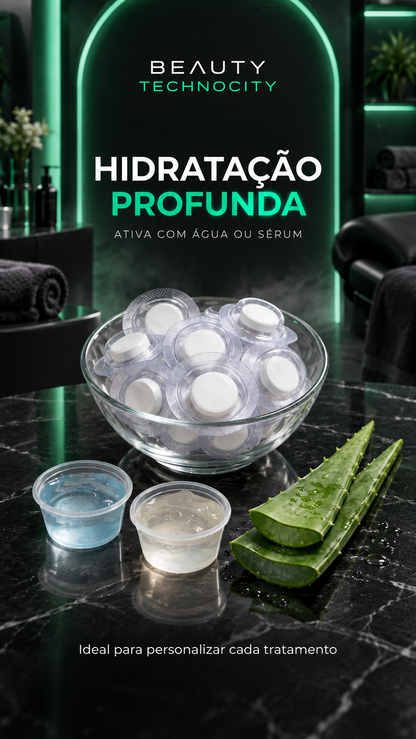 Máscara Facial Comprimida em Pastilha