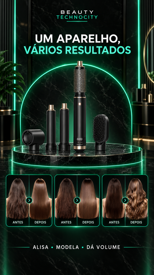 Modelador de Cabelo 5 em 1