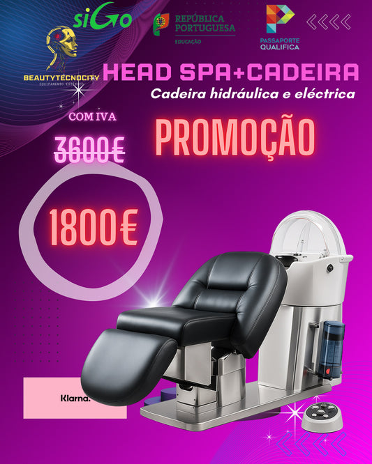 💆‍♀️ CADEIRA HEAD SPA COM MASSAGEM E VAPOR ✨