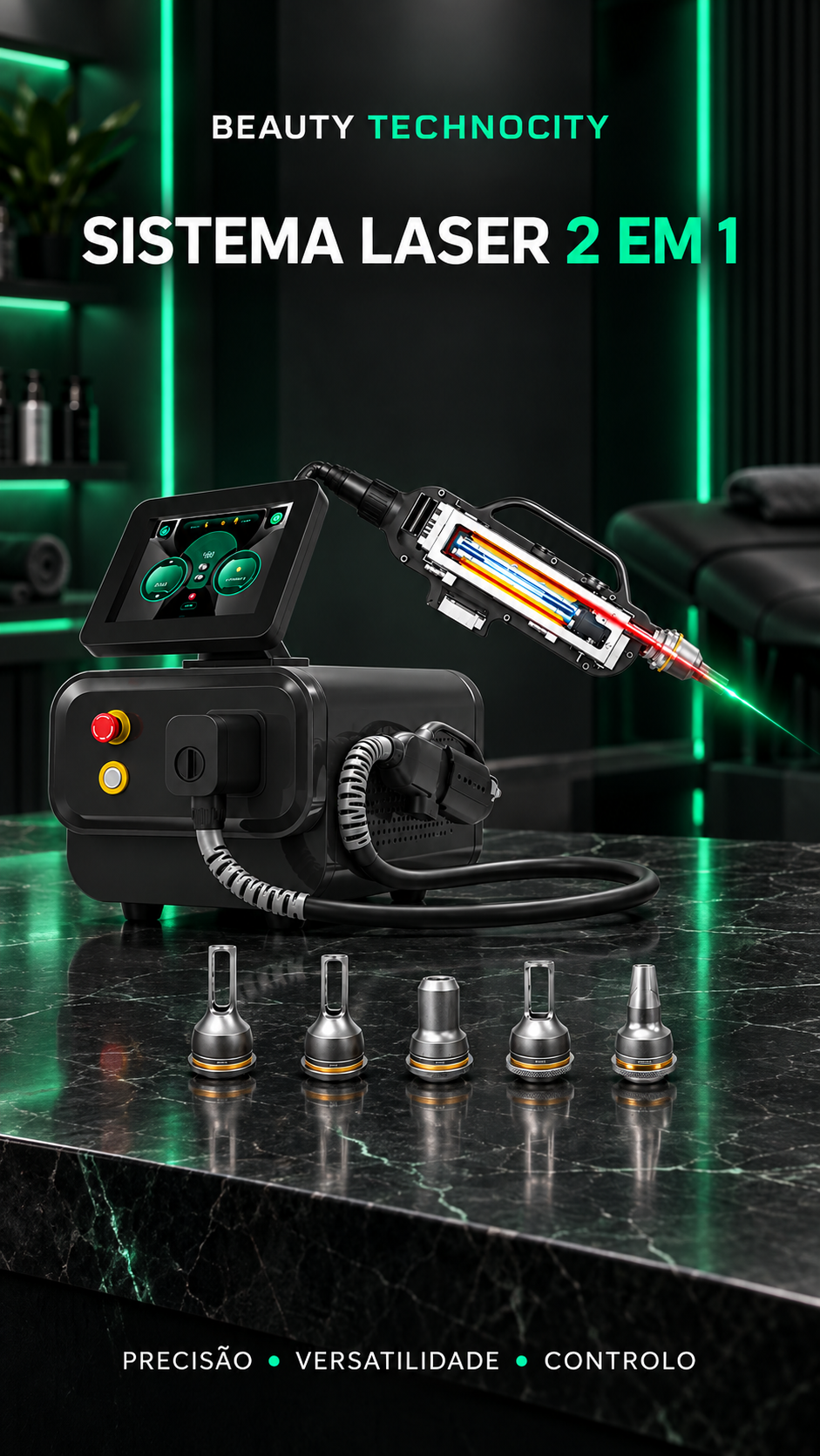 Sistema Laser 2 em 1 — Díodo + Picossegundo