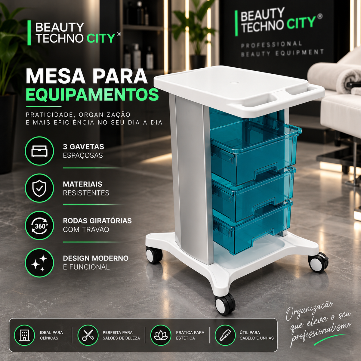 Mesa para equipamentos