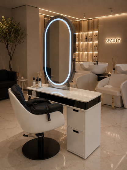 Kit Cadeira com mesa e espelho ✨
