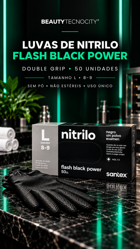 Luvas de Nitrilo Flash Black Power