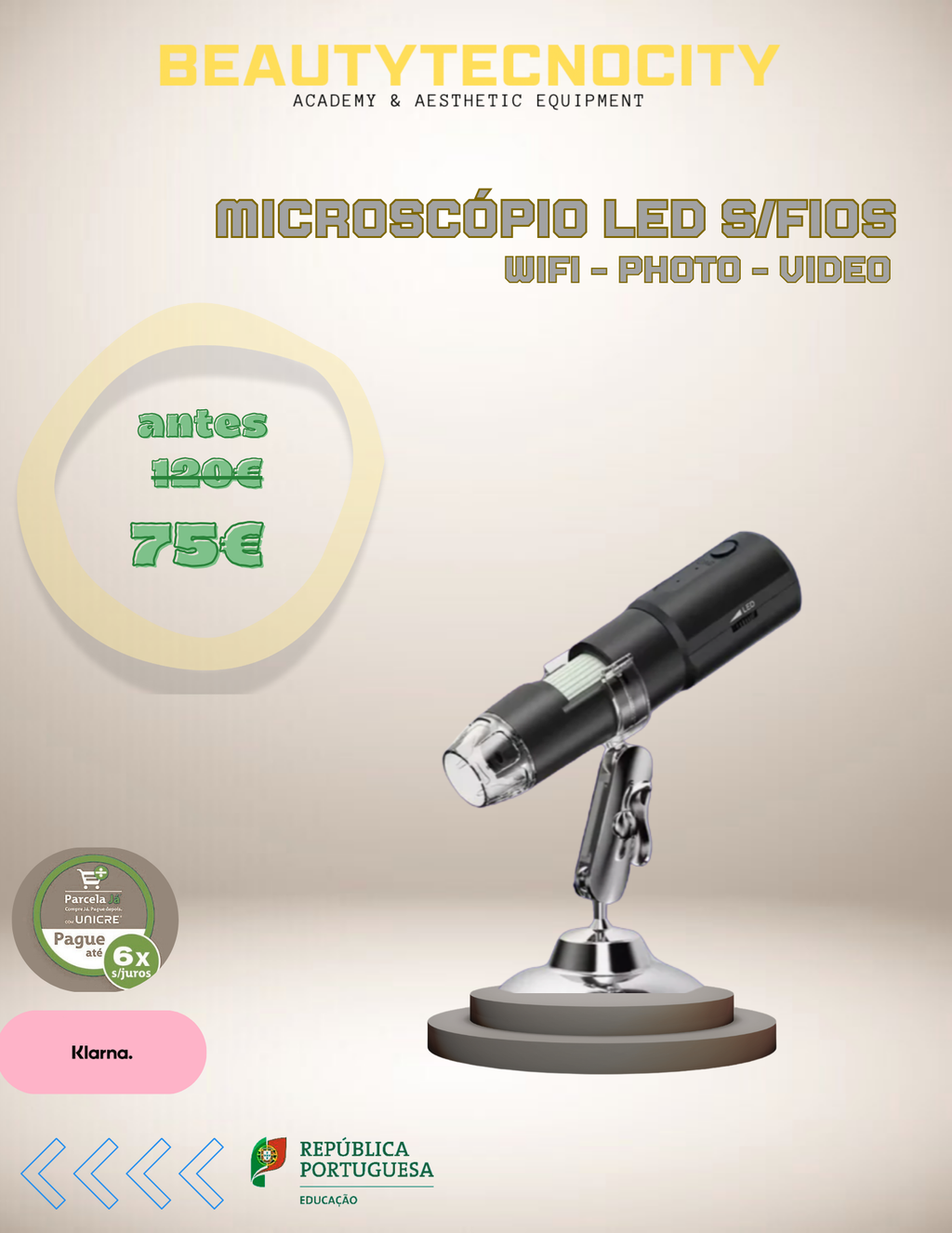Microscópio Led sem fios