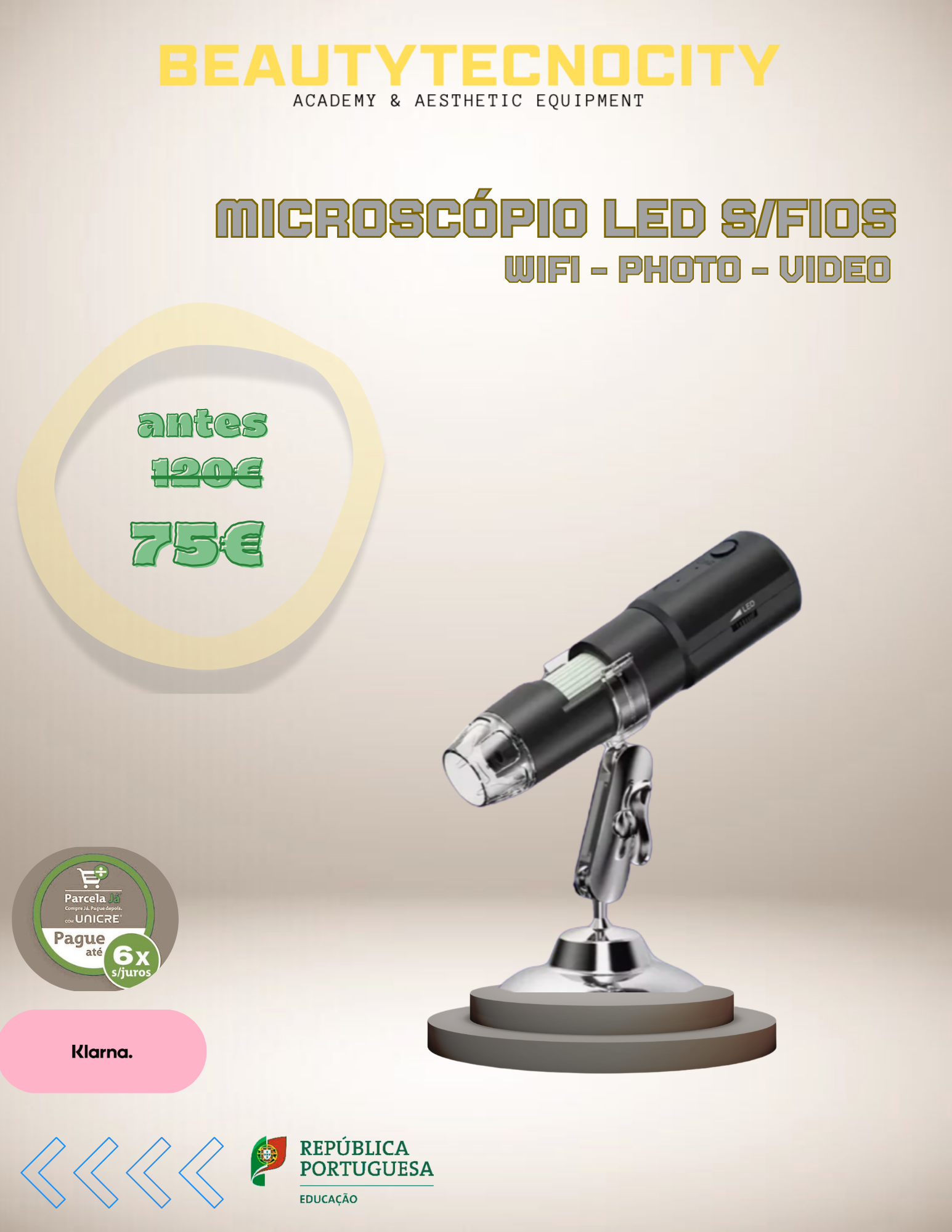 Microscópio Led sem fios