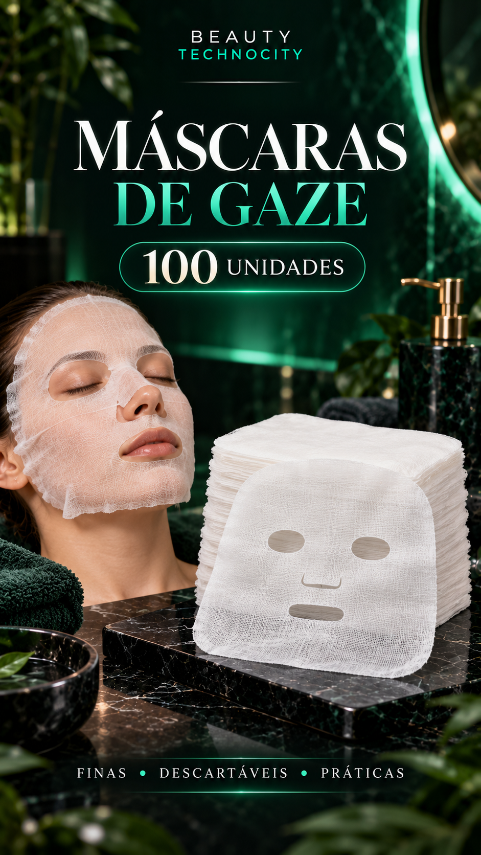 Máscaras Faciais de Gaze Descartáveis