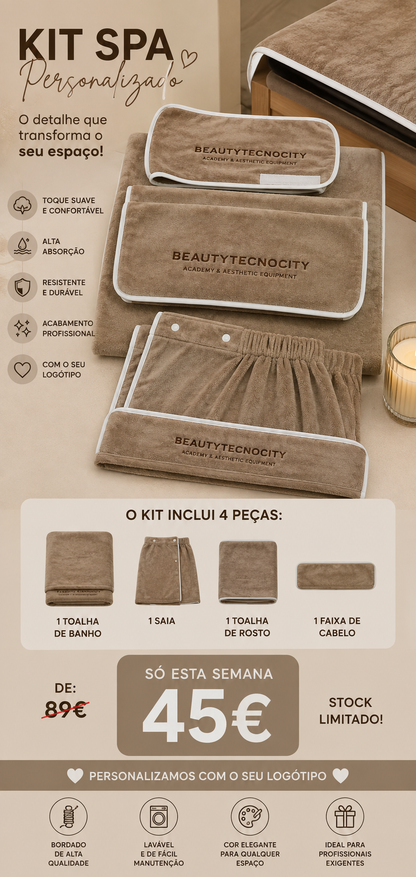 Kit de toalhas completo SPA personalizado ✨
