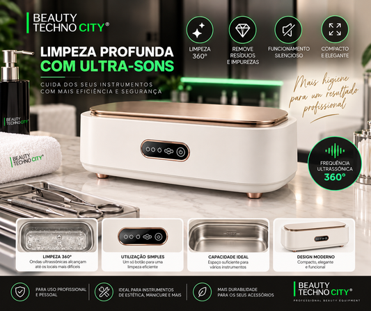 Limpeza por Ultra-Sons: As vibrações ultrassónicas ajudam