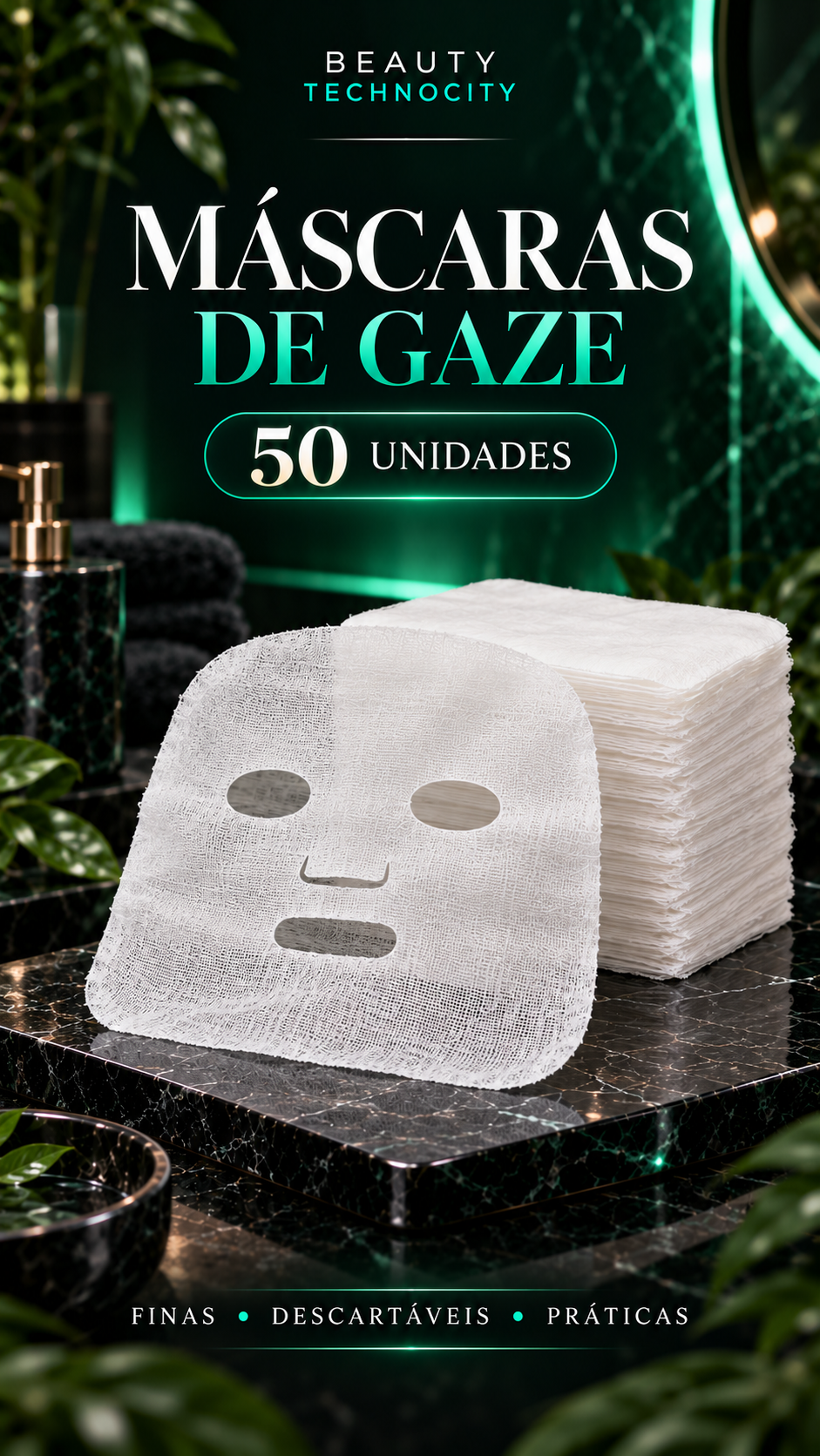 Máscaras Faciais de Gaze Descartáveis