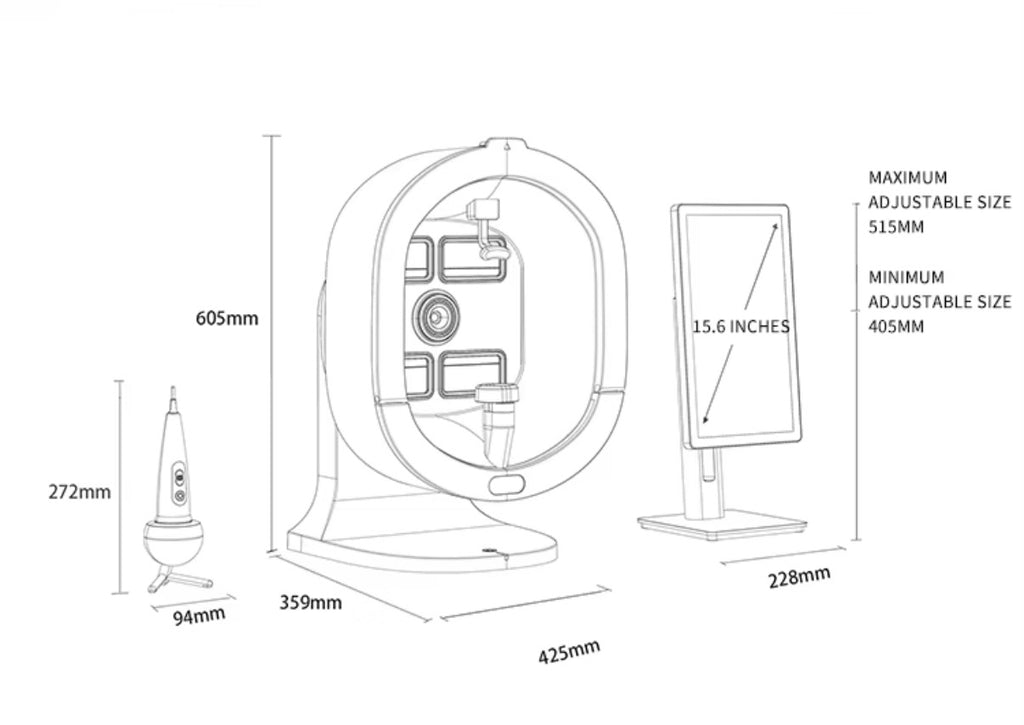 Analisador de pele e de Couro Cabeludo