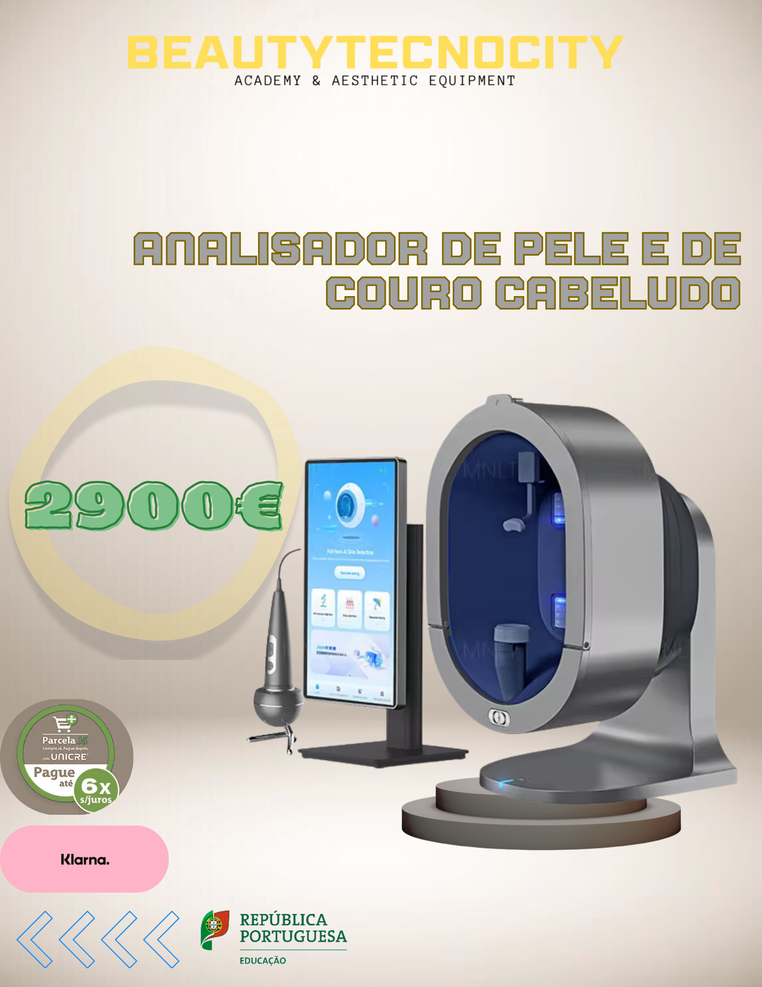 Analisador de pele e de Couro Cabeludo