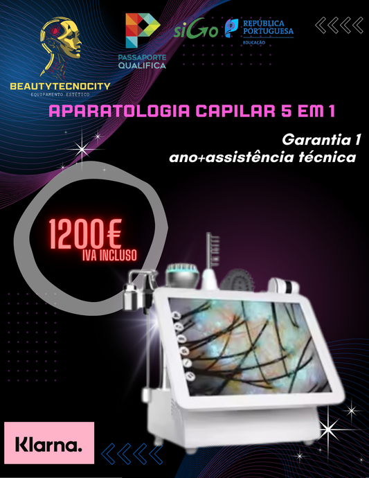 Aparatologia 5 em 1 para tratamento capilar