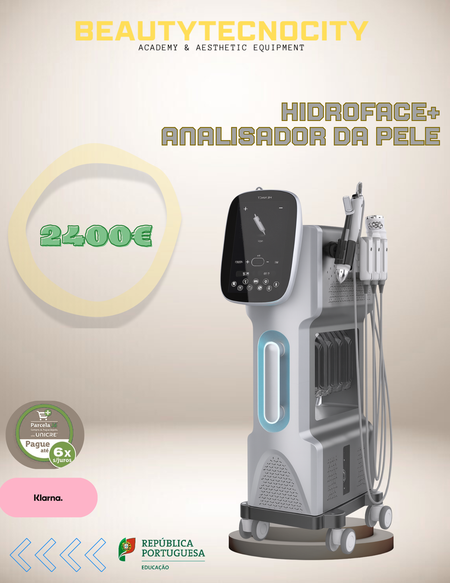 HIDROFACE com analisador de pele 10 em 1